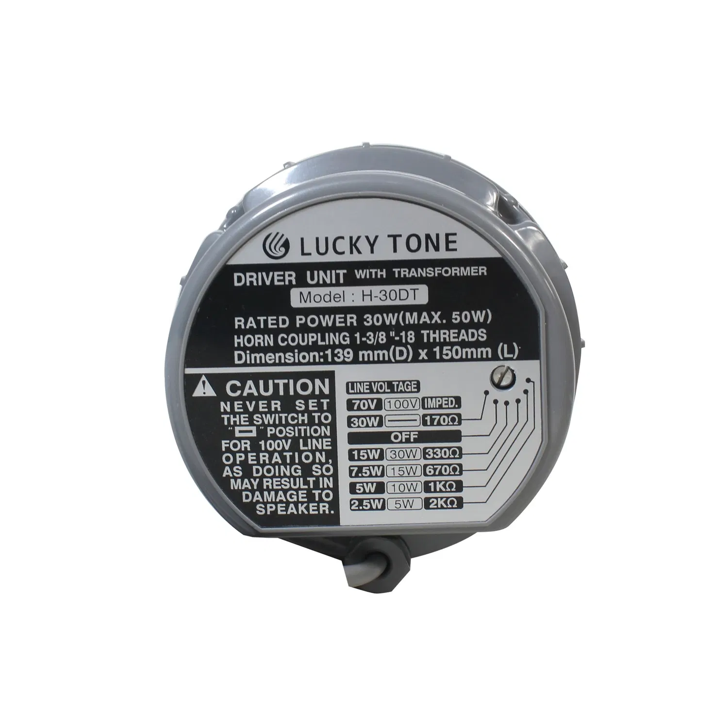 PA System 30W Waterproof Plastic Driver Unit for Horn Speaker with Stainless Steel Screw for Outdoor Use